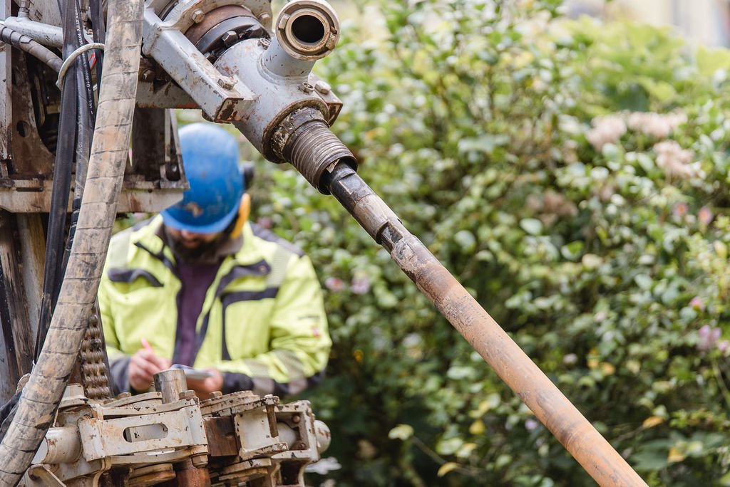 Vorbereitung Baustelle Altbergbausanierung